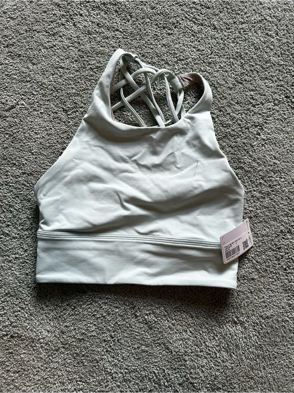Lululemon free to be wild high neck long line bra in wild mint